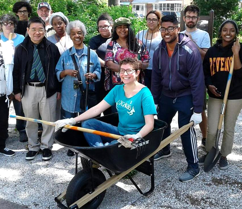 Volunteer Clean-Up Effort including Peter Koo